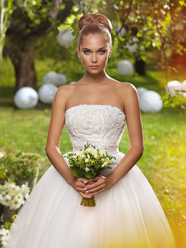 strapless and off the shoulder wedding dresses in UAE