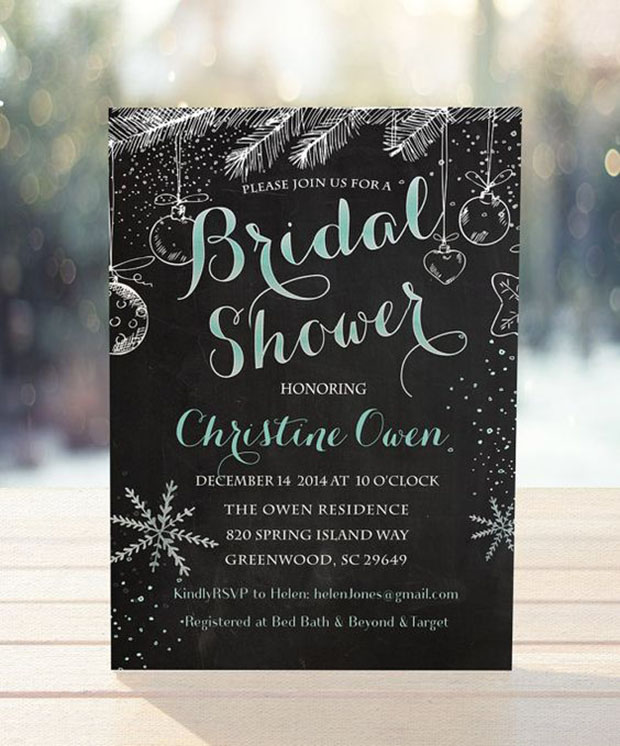Bridal Shower Festive Seasonal Theme