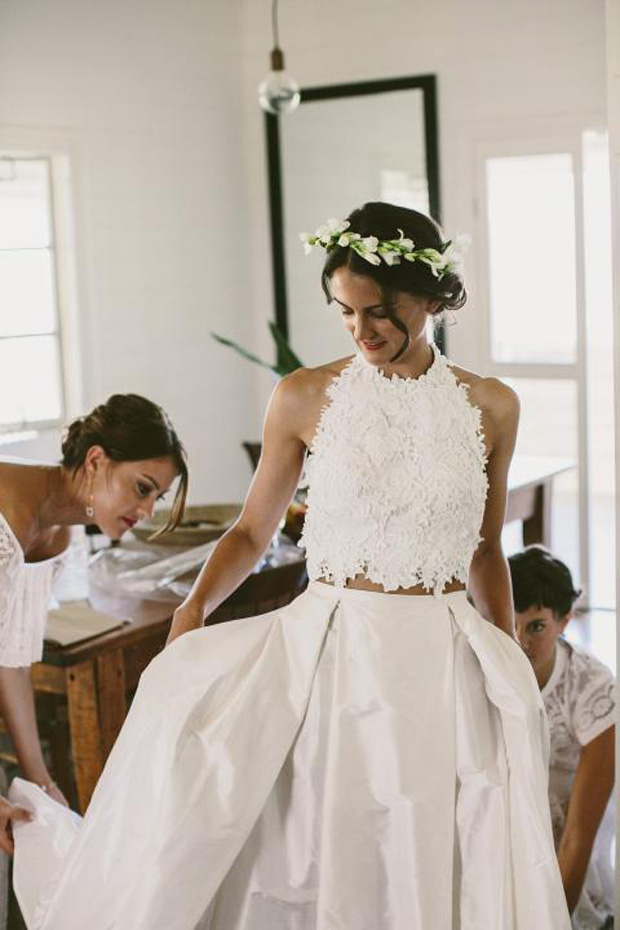 Bridal Separates two piece wedding dress trend 