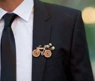 Bronze Bicycle Buttonhole 