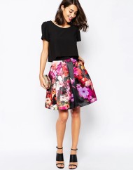 Cascading Floral Full Skirt 
