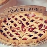 Pie With Wedding Banner