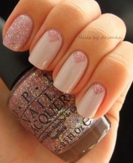 Pink Glitter Manicure 