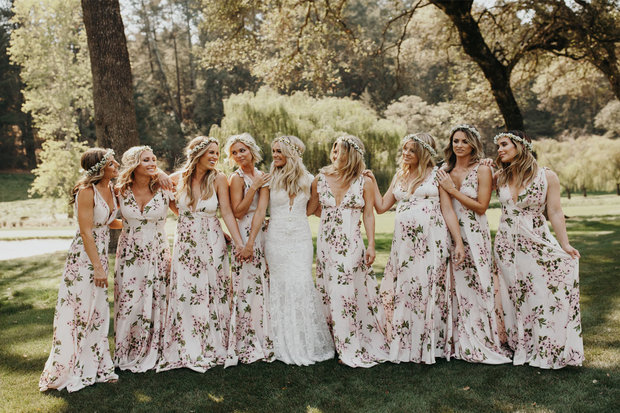 Floral Wedding Bridesmaids dress