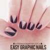 Black & Gold Graphic Nails