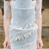 Blue & White Wedding Cake 