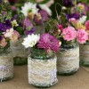 Floral Mason Jar Centrepieces 
