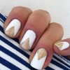 Gold Geometric Nails 