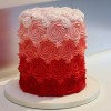 Red & Pink Frosted Cake