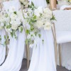 White Floral Wedding Chairs 