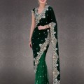 Green & Cream Sari 
