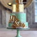 Lucite Green & Gold Cake 