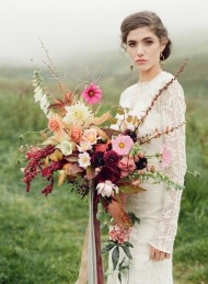 Dramatic Berry-Toned Oversized Bouquet
