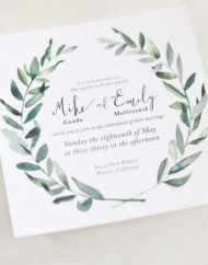 Green Wreath Invite 