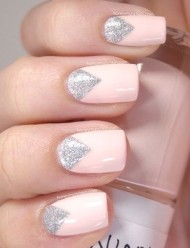 Pink & Silver Nails