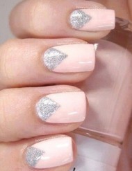Pink & Silver Nails 