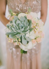 Succulent Wedding Bouquet 