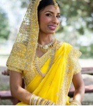 Vibrant Yellow Sari 