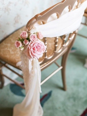Chair with Pearl Trim