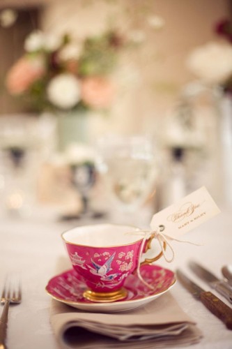 Tea Cup Name Card 