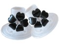 Clear with Detachable black flower.